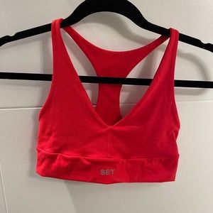 Set Active Red Sports Bra